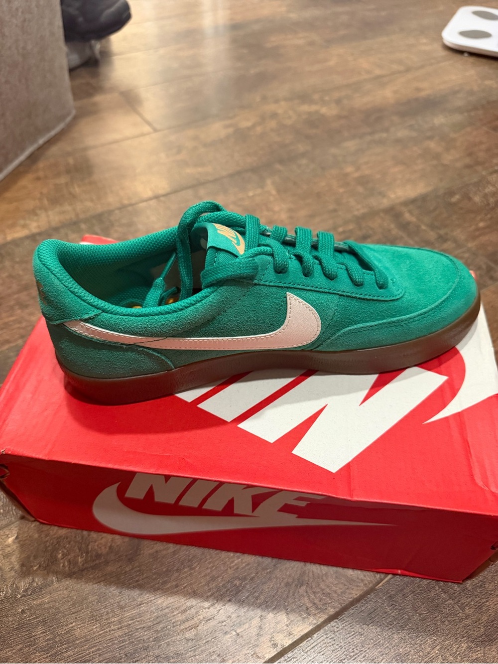 Nike Kids Green Suede Sneakers
